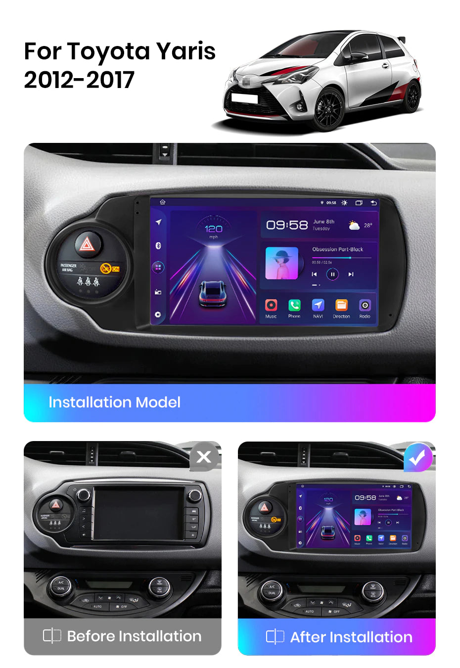 Toyota Yaris | 2012-2018 | Android Screen - Image 6