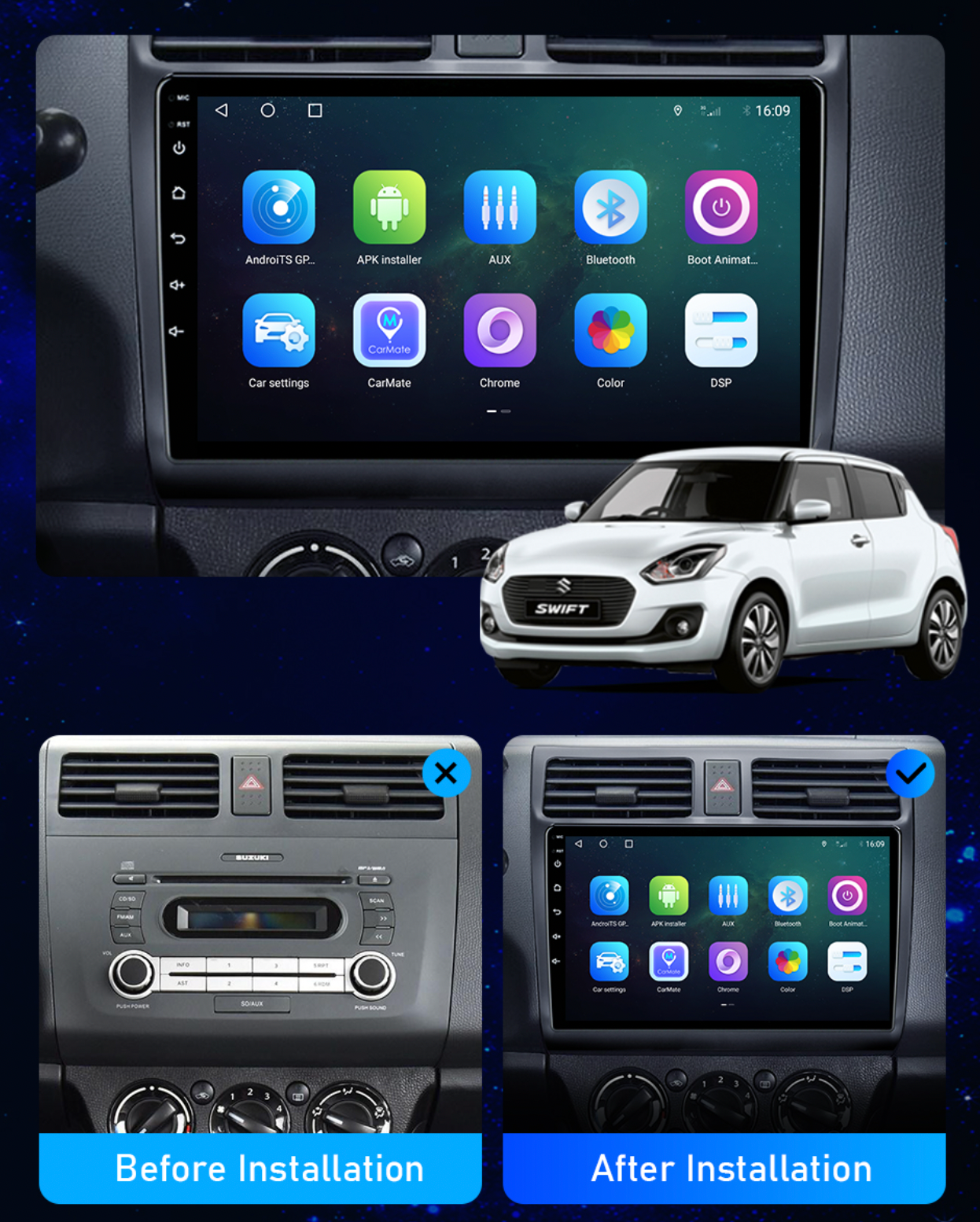 Suzuki Swift | 2003-2010 | Android Screen - Image 2