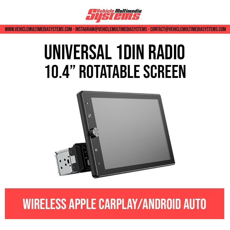 Universal 1 DIN Radio | 10.4" Rotatable Screen